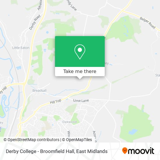 Derby College - Broomfield Hall map
