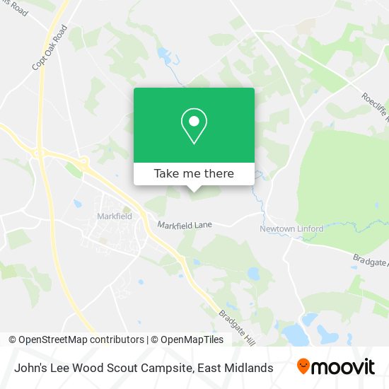 John's Lee Wood Scout Campsite map