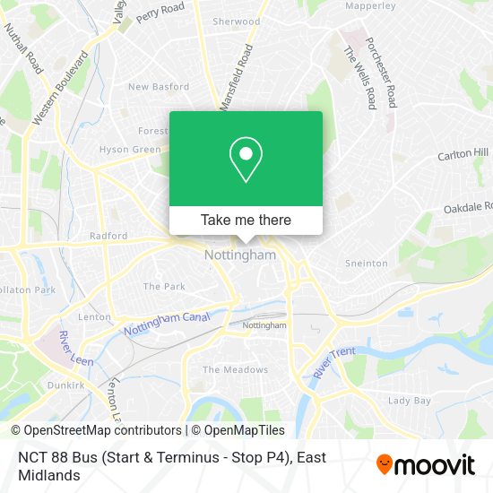How To Get To Nct 88 Bus Start Terminus Stop P4 In Nottingham By Bus Train Or Light Rail Moovit