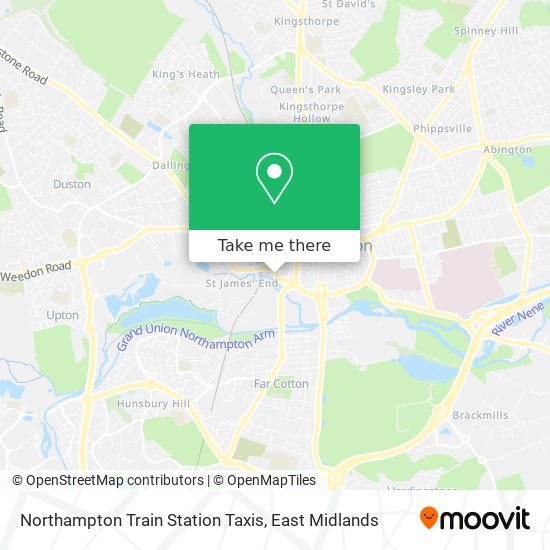 Northampton Train Station Taxis map