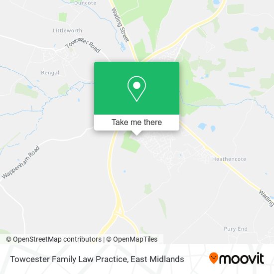 Towcester Family Law Practice map