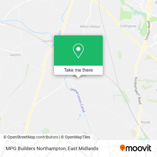 MPG Builders Northampton map