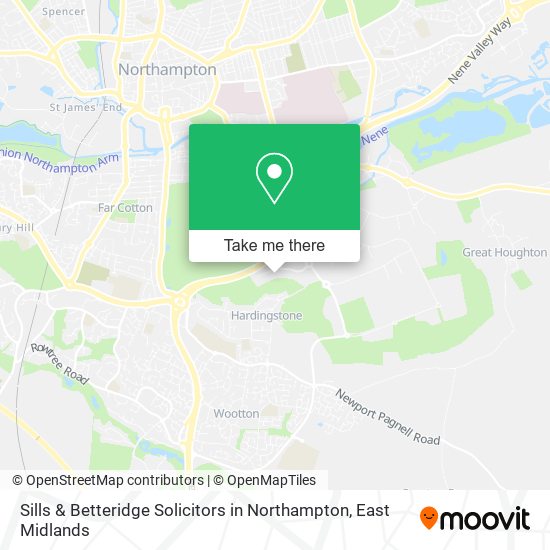 Sills & Betteridge Solicitors in Northampton map