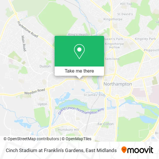 Cinch Stadium at Franklin's Gardens map