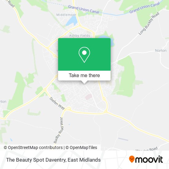 The Beauty Spot Daventry map