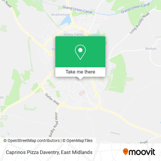 Caprinos Pizza Daventry map