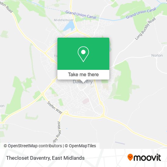 Thecloset Daventry map