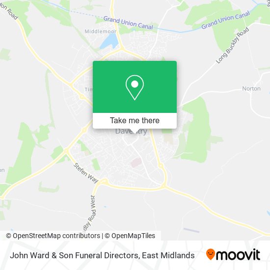 John Ward & Son Funeral Directors map