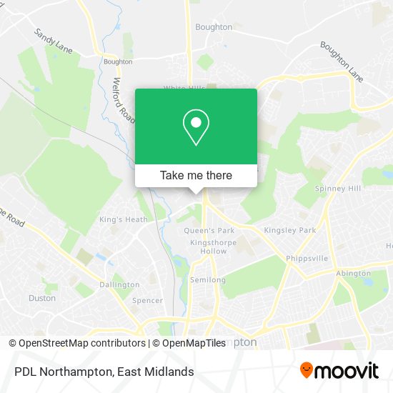 PDL Northampton map