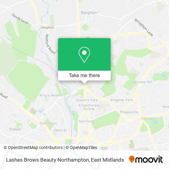 Lashes Brows Beauty Northampton map