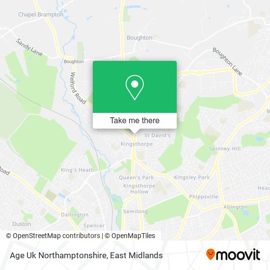 Age Uk Northamptonshire map