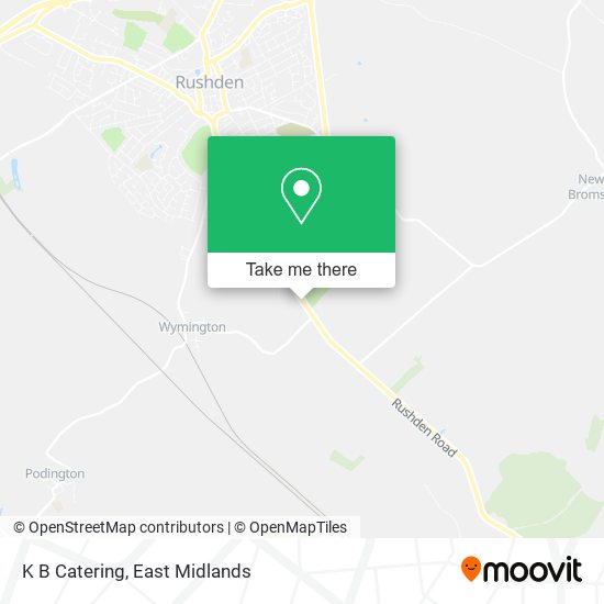 K B Catering map