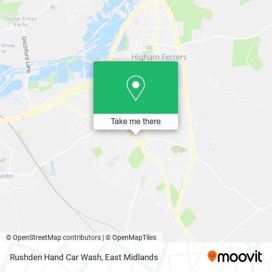 Rushden Hand Car Wash map