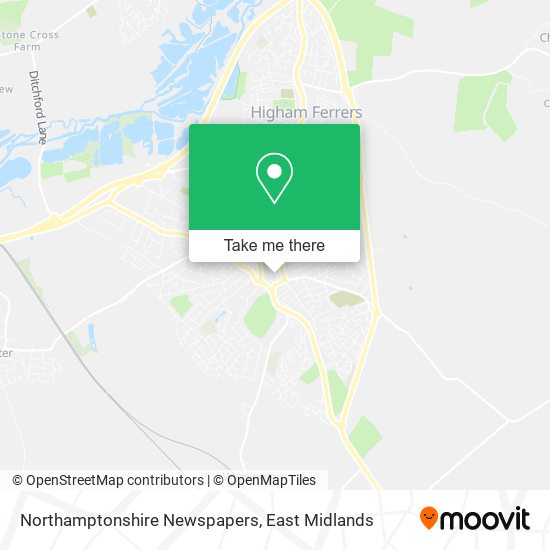 Northamptonshire Newspapers map