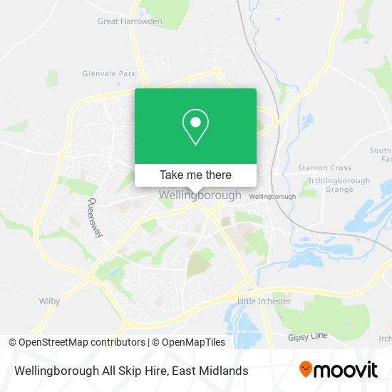 Wellingborough All Skip Hire map