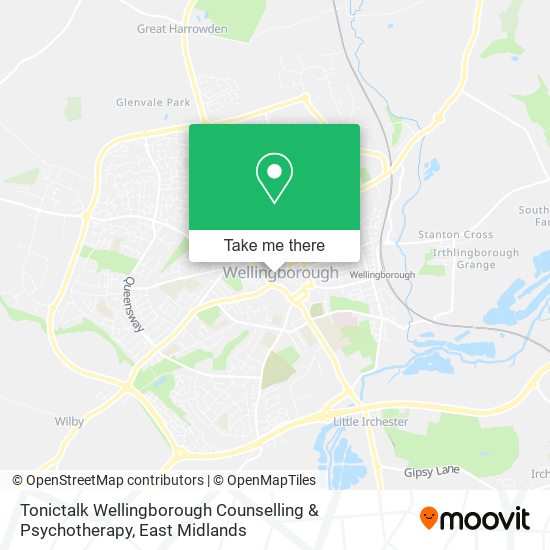 Tonictalk Wellingborough Counselling & Psychotherapy map