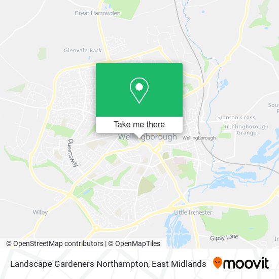 Landscape Gardeners Northampton map