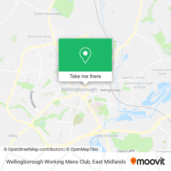 Wellingborough Working Mens Club map