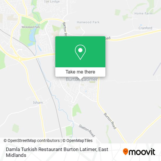 Damla Turkish Restaurant Burton Latimer map