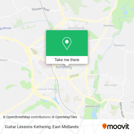 Guitar Lessons Kettering map