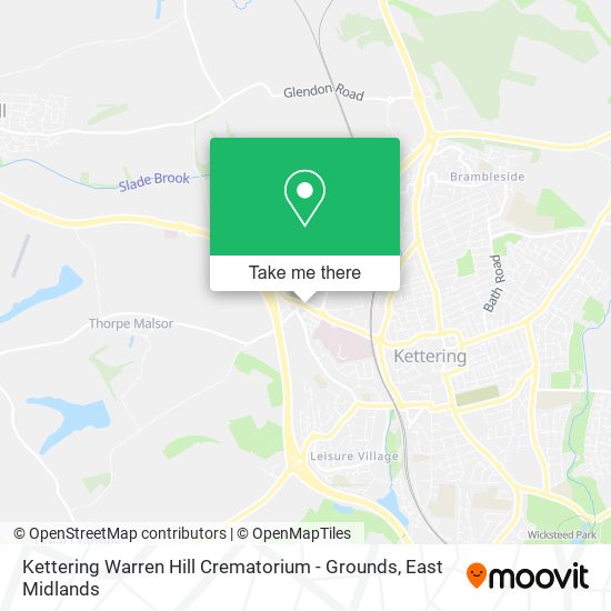 Kettering Warren Hill Crematorium - Grounds map