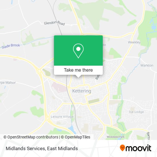 Midlands Services map