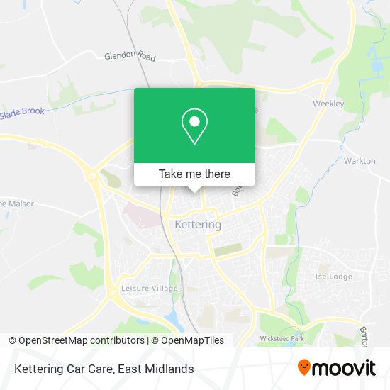 Kettering Car Care map