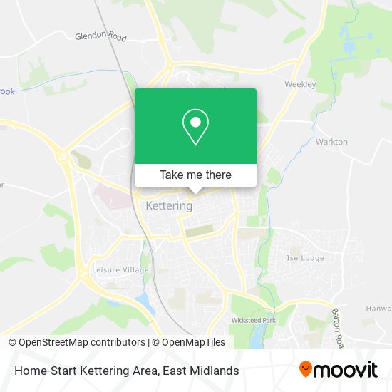 Home-Start Kettering Area map