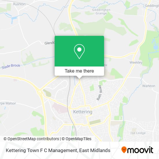 Kettering Town F C Management map