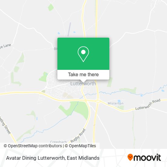 Avatar Dining Lutterworth map