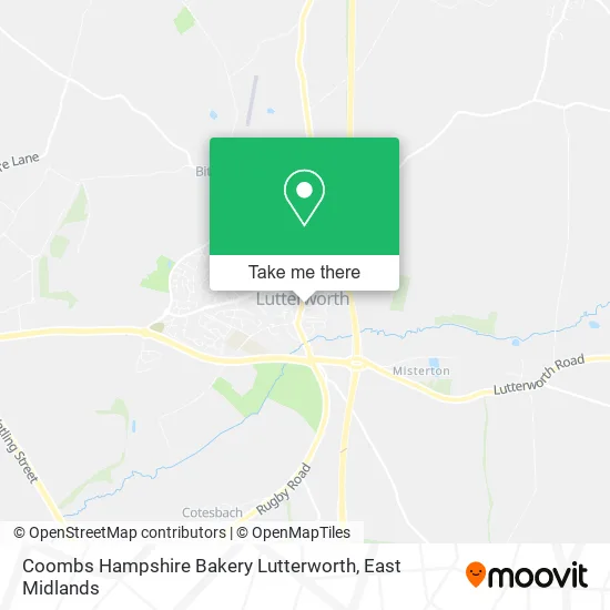Coombs Hampshire Bakery Lutterworth map