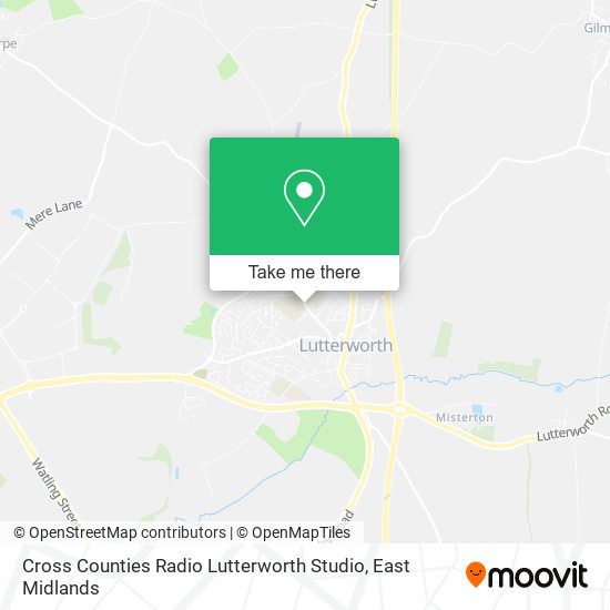 Cross Counties Radio Lutterworth Studio map