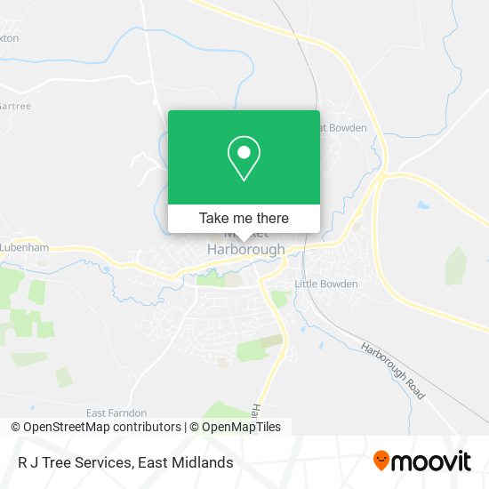 R J Tree Services map