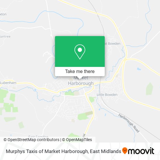 Murphys Taxis of Market Harborough map