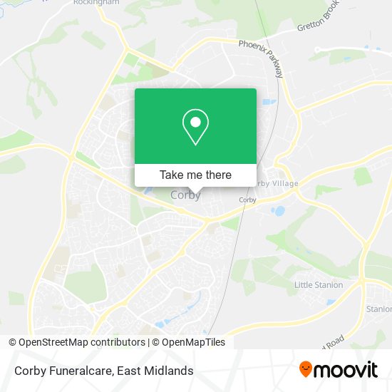 Corby Funeralcare map