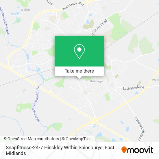 Snapfitness-24-7 Hinckley Within Sainsburys map