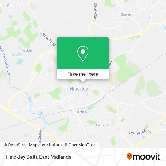 Hinckley Balti map