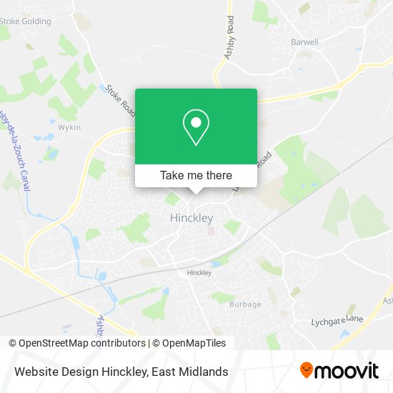 Website Design Hinckley map