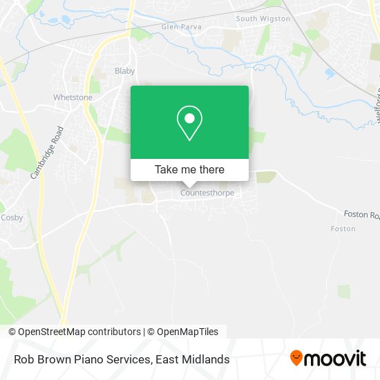 Rob Brown Piano Services map