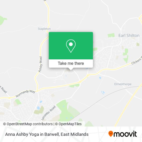 Anna Ashby Yoga in Barwell map