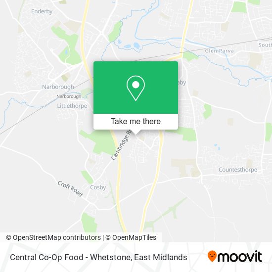 Central Co-Op Food - Whetstone map