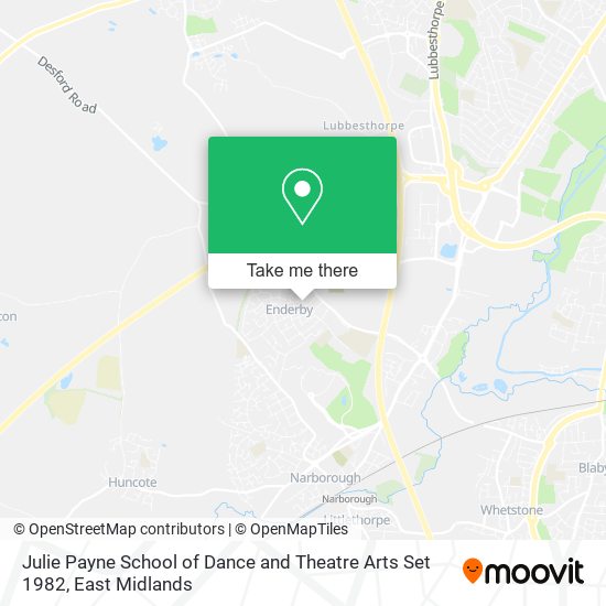 Julie Payne School of Dance and Theatre Arts Set 1982 map