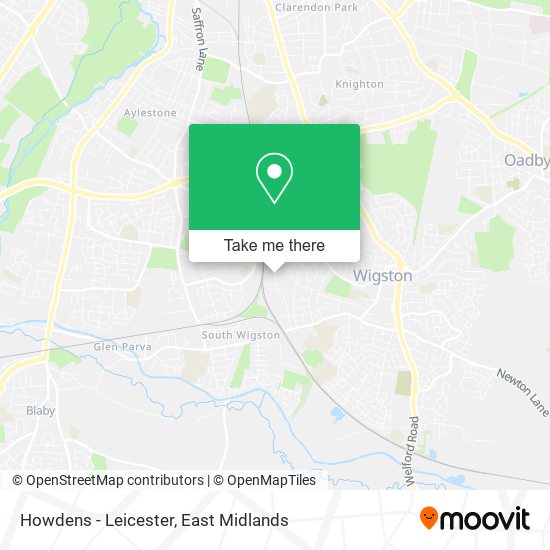 Howdens - Leicester map