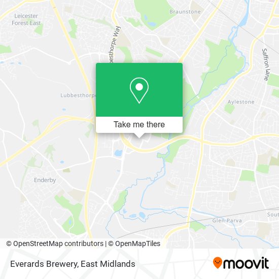 Everards Brewery map