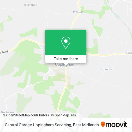Central Garage Uppingham Servicing map