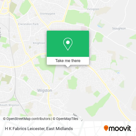 H K Fabrics Leicester map