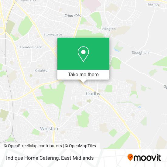 Indique Home Catering map