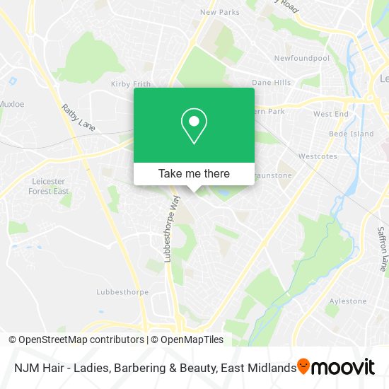 NJM Hair - Ladies, Barbering & Beauty map