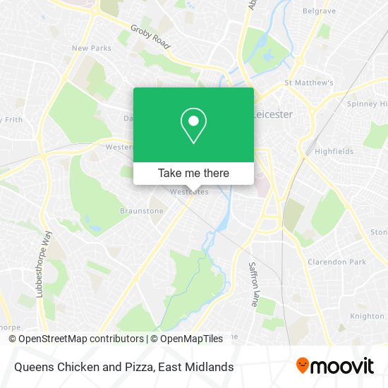 Queens Chicken and Pizza map