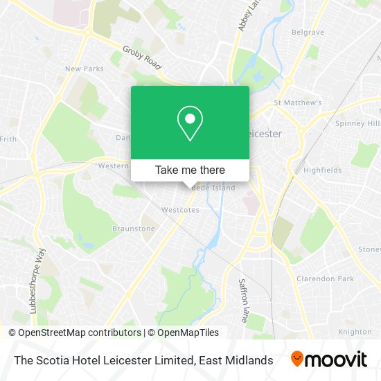 The Scotia Hotel Leicester Limited map